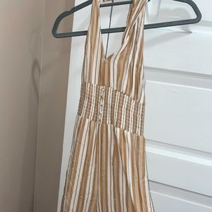 American Eagle striped jumpsuit